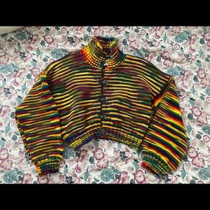 Betsey Johnson Punk Label Vintage Sweater with Metal Toggles